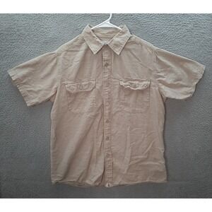 Carhartt Shirt Adult Large Tan Khaki Workwear Outdoors Barn Chore Grunge Mens L